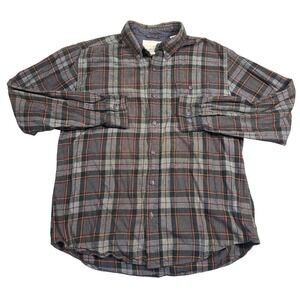 Weatherproof Vintage Plaid Flannel Shirt Mens L Button Down Long Sleeve Outdoors